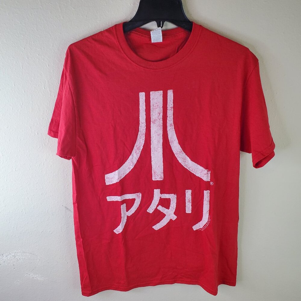 Mens Red "Atari" Screenprint Crewneck Shirt M NWOT